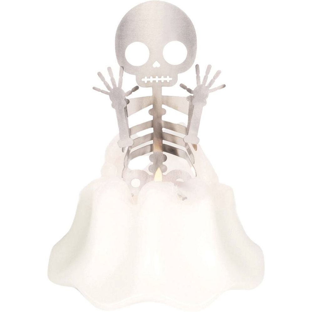 Ghost Skeleton Candle