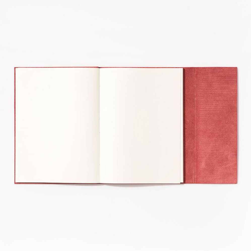 Coral Embroidered Suede Journal