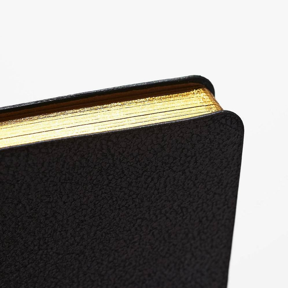 Black Leatherette Perpetual Planner