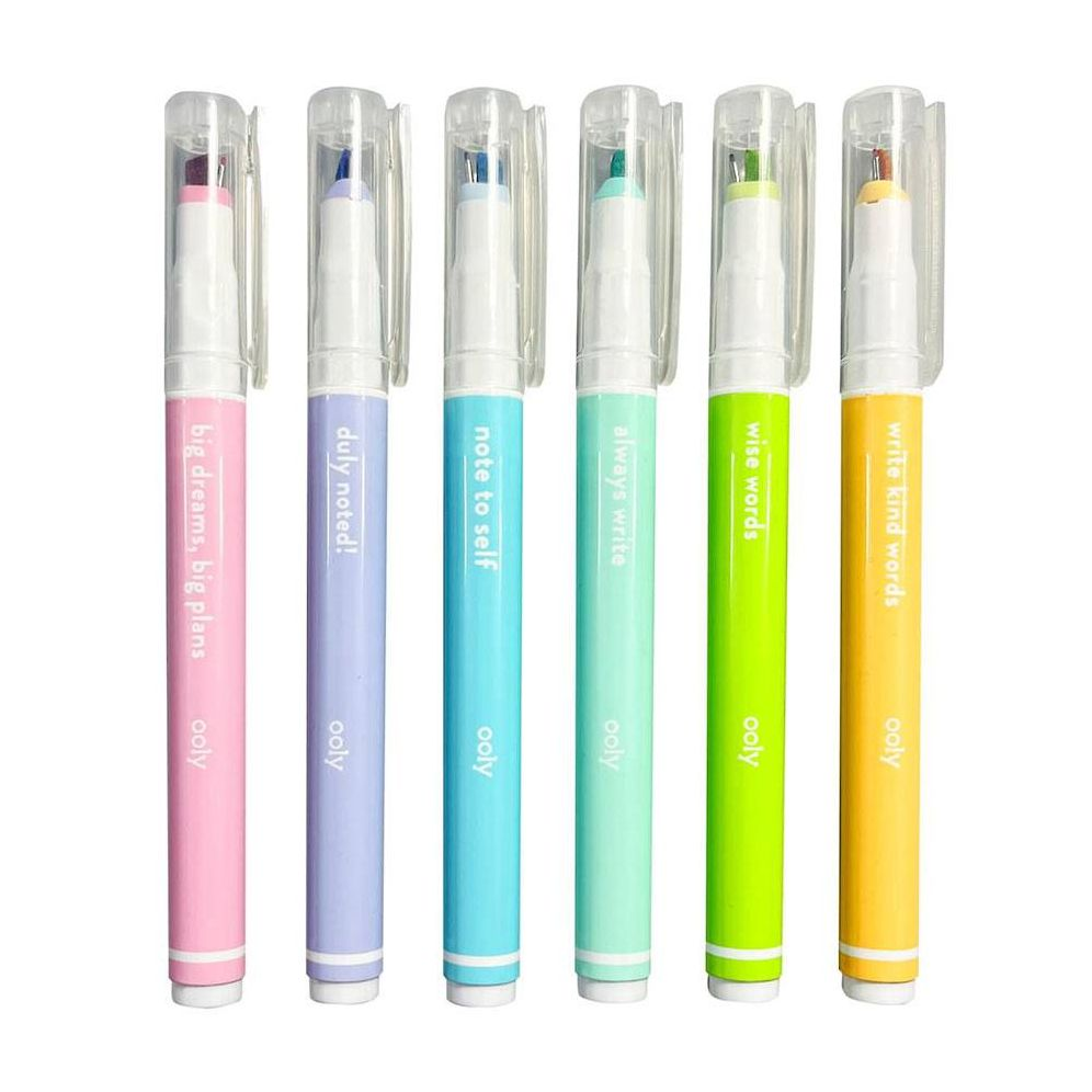Noted! 2-in-1 Micro Fine Tip Pens & Highlighters - Set of 6