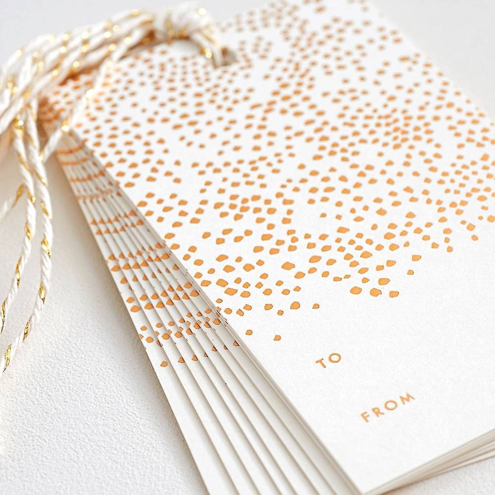 Champagne Dots Gift Tags