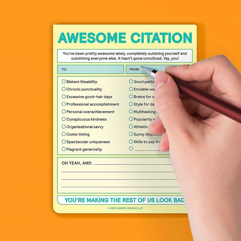 Awesome Citation Pad Knock Knock Nifty Notes