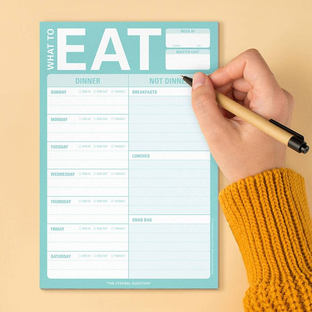 What to Eat Knock Knock Pad with Magnet (Mint Green)