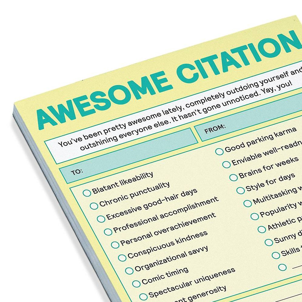 Awesome Citation Pad Knock Knock Nifty Notes