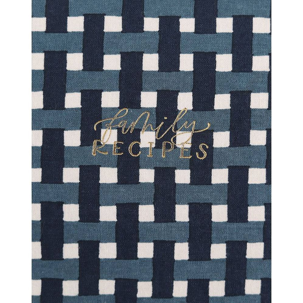 Navy Gingham Heirloom Recipe Book