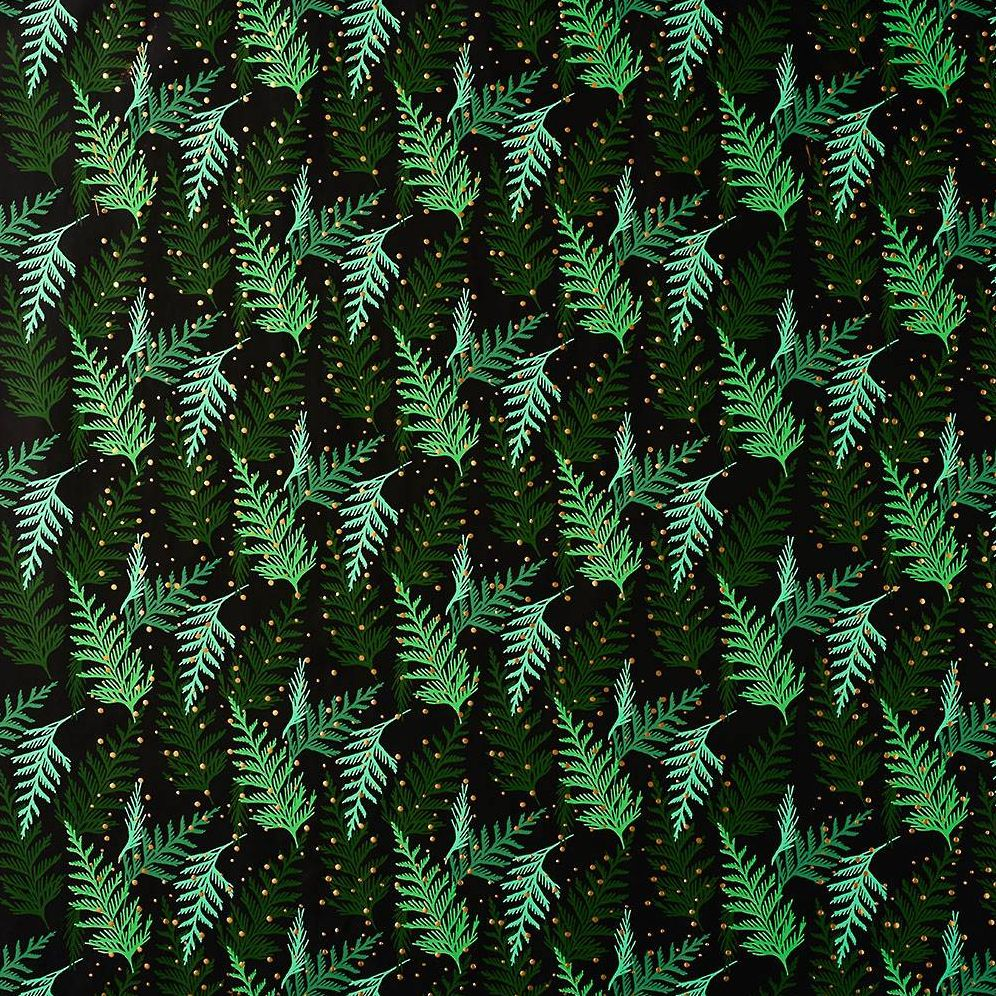 Holiday Cedar Branches Stone Wrapping Paper