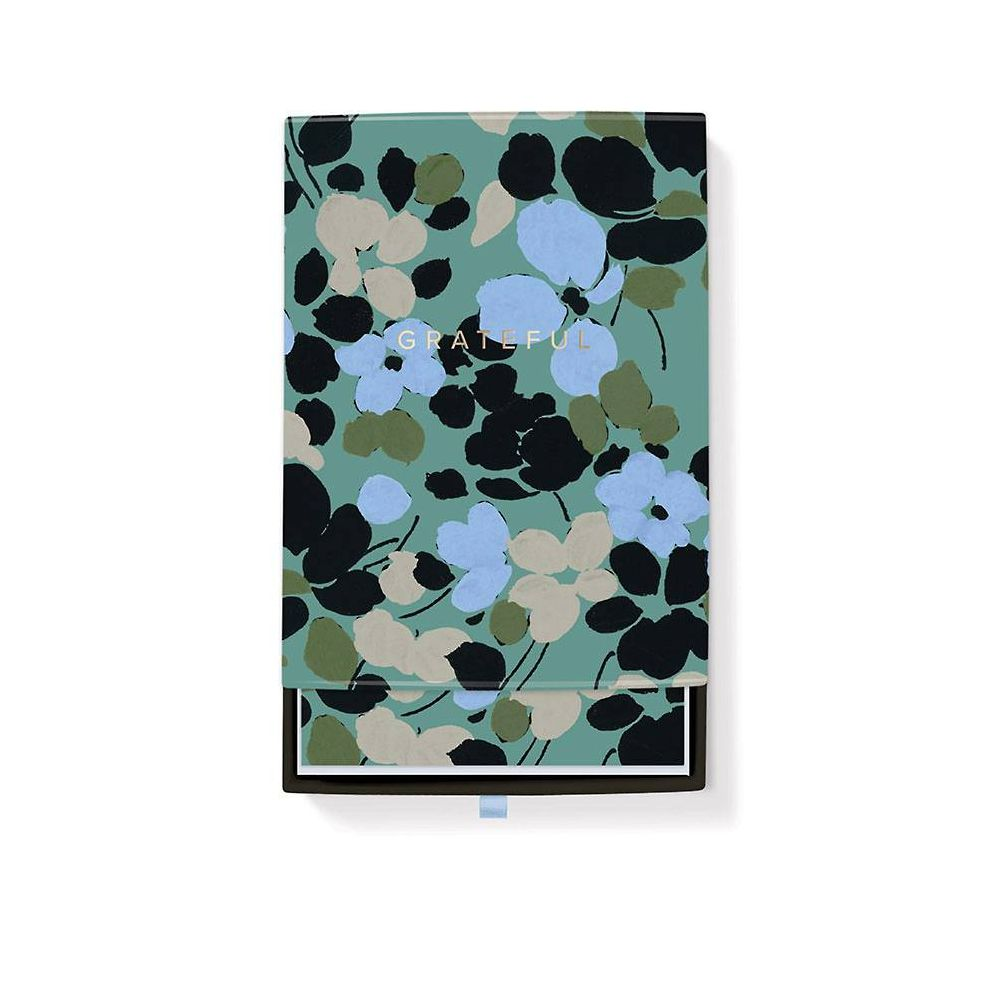 Green Floral Thank You Card Set