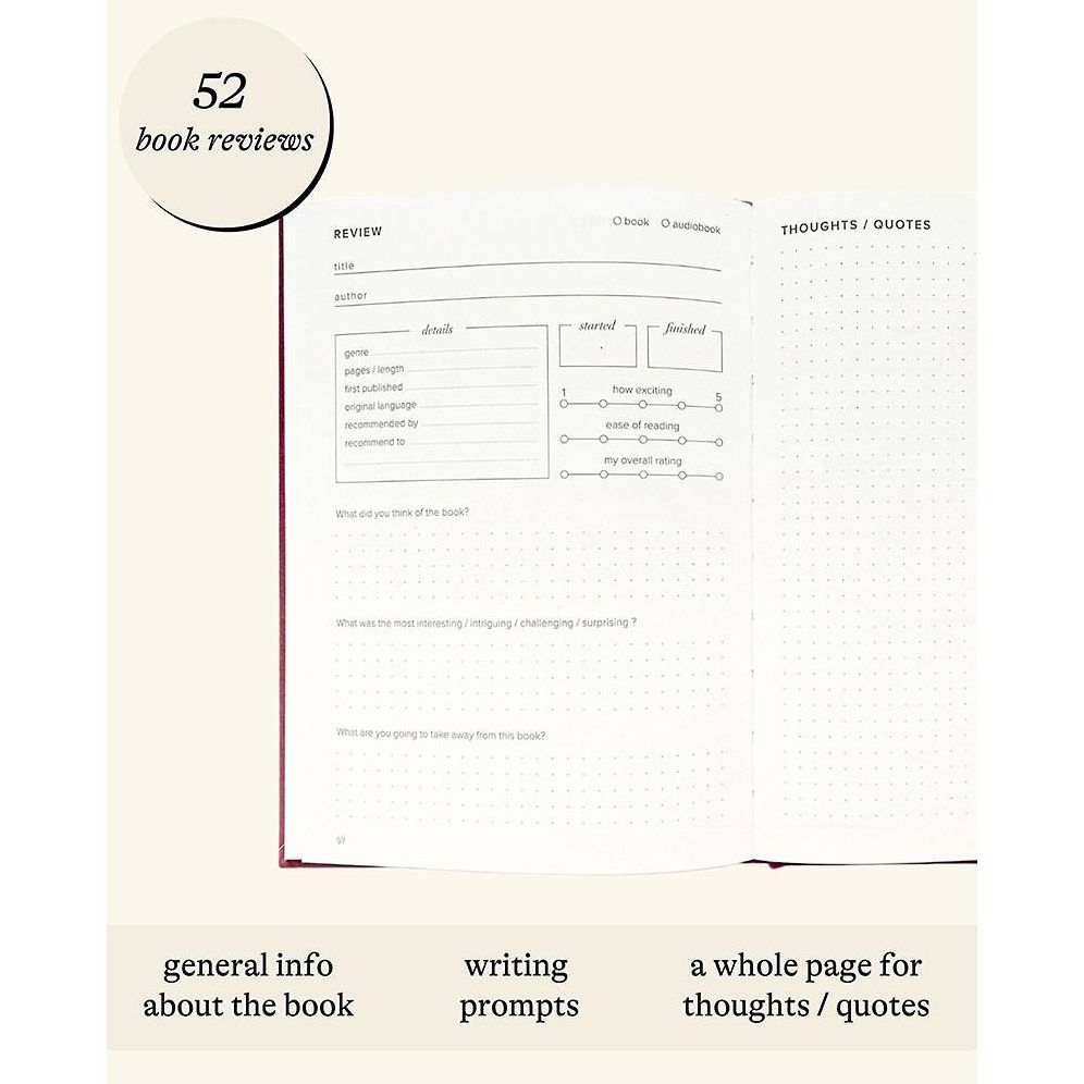 Burgundy Reading Journal