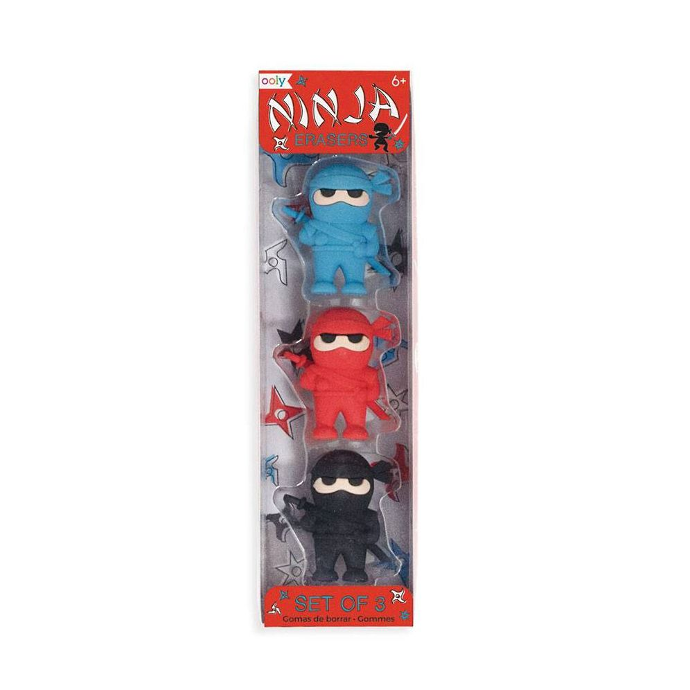 Ninja Erasers - Set of 3