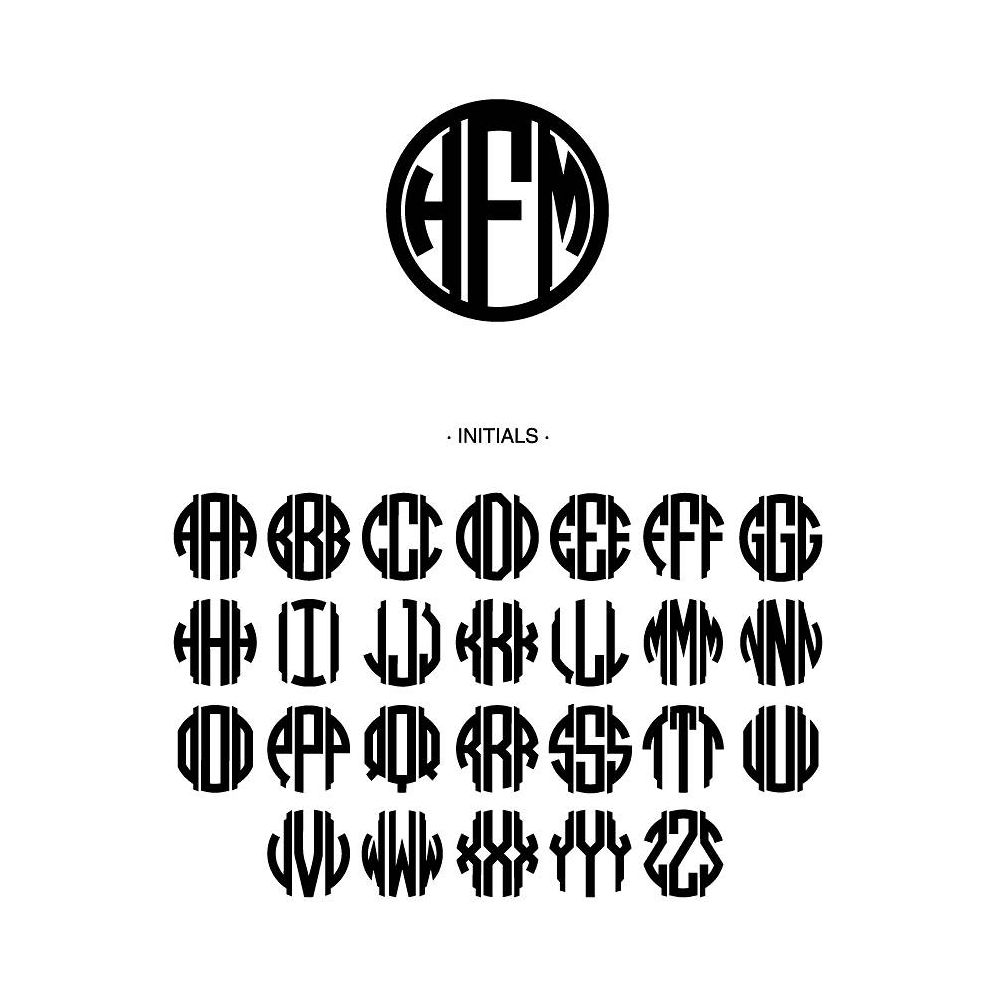 Frosted Green Laser Cut Monogram Skewers