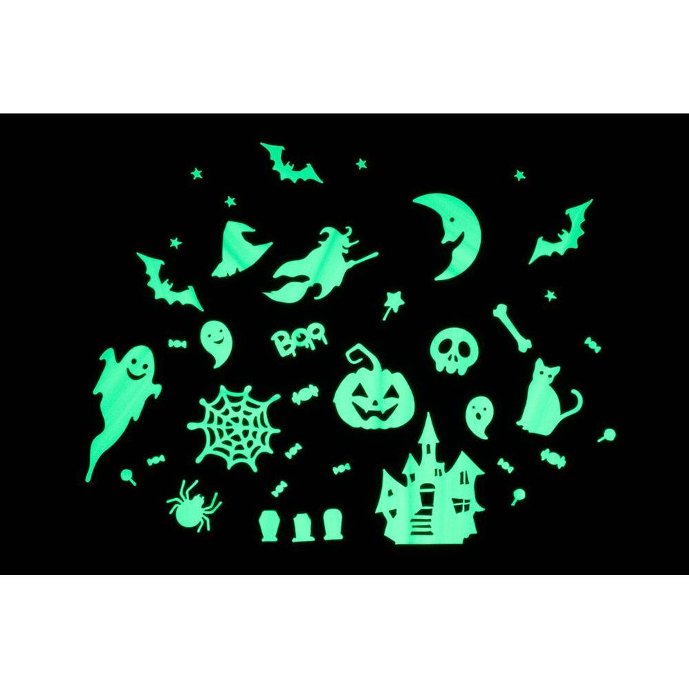 Glow In The Dark Halloween Town Wall Stickers
