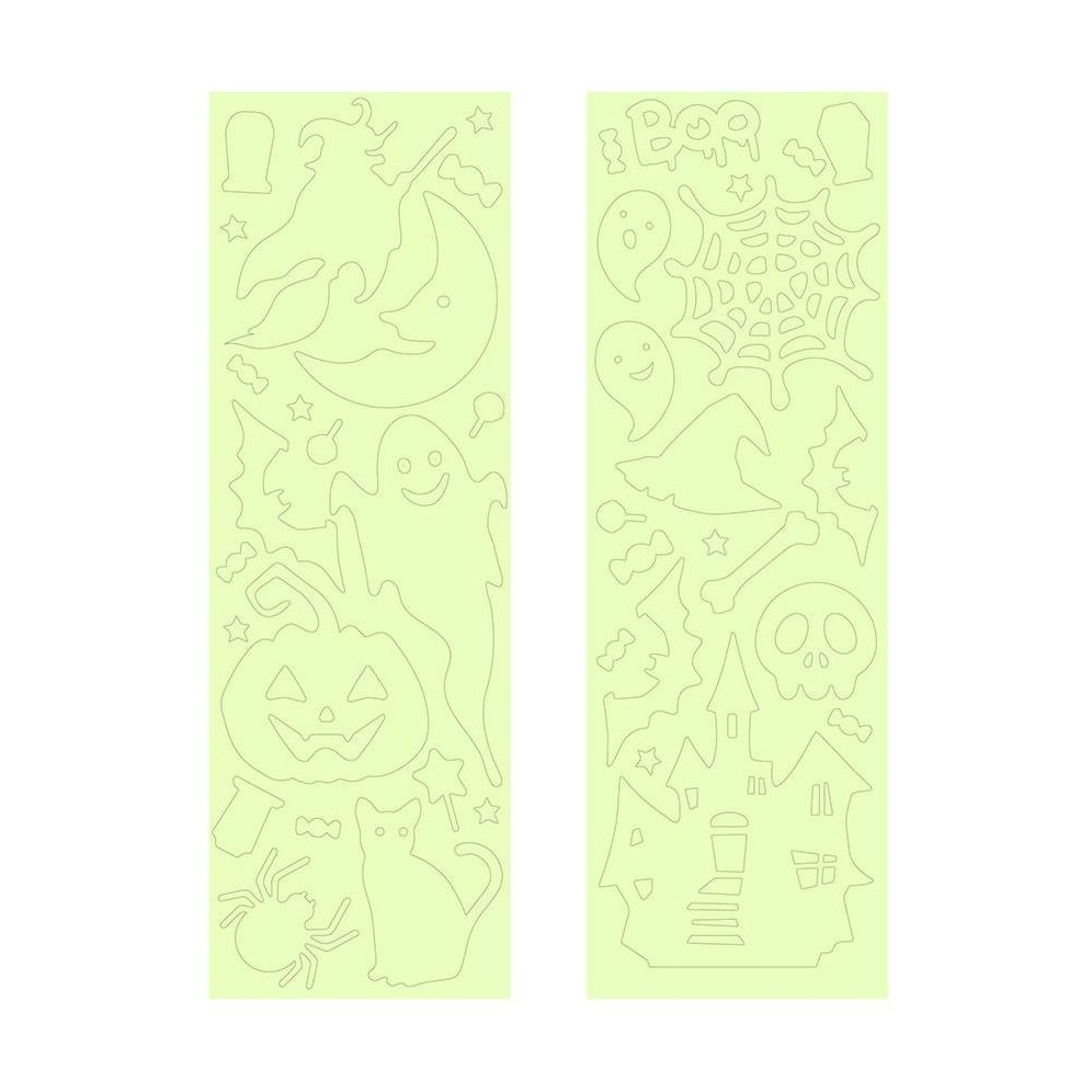 Glow In The Dark Halloween Town Wall Stickers