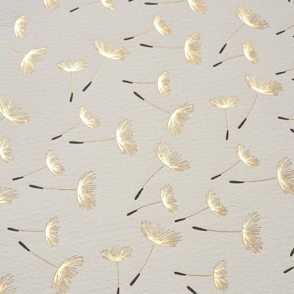 Dandelions Gold Handmade Paper
