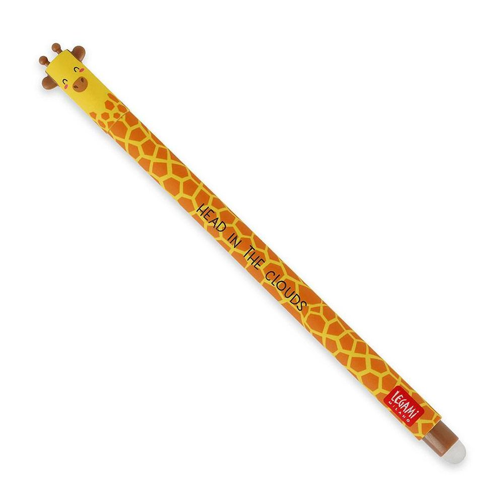 Legami Set Of 3 Erasable Gel Pens - Wild Savannah - Lion + Elephant + Giraffe