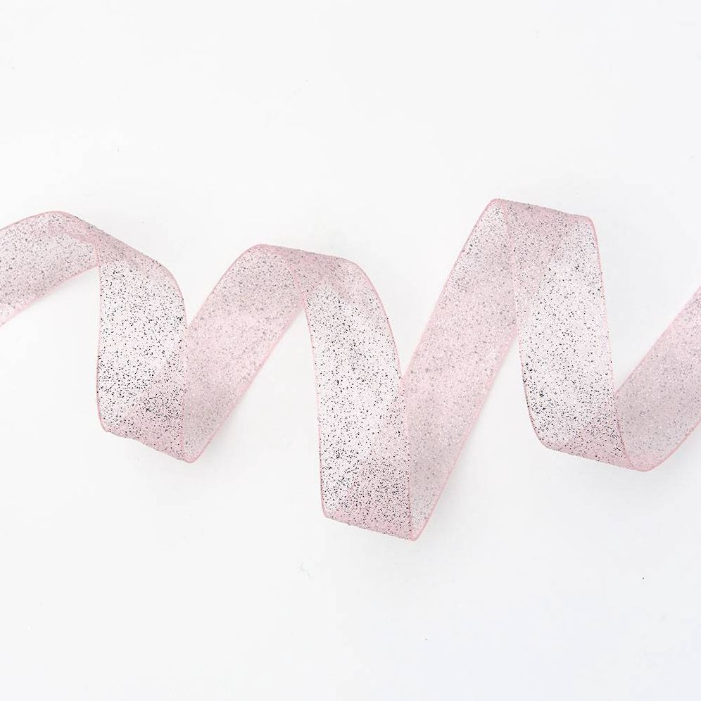 Brilliante Pink Glitter Ribbon 1" 10 YD
