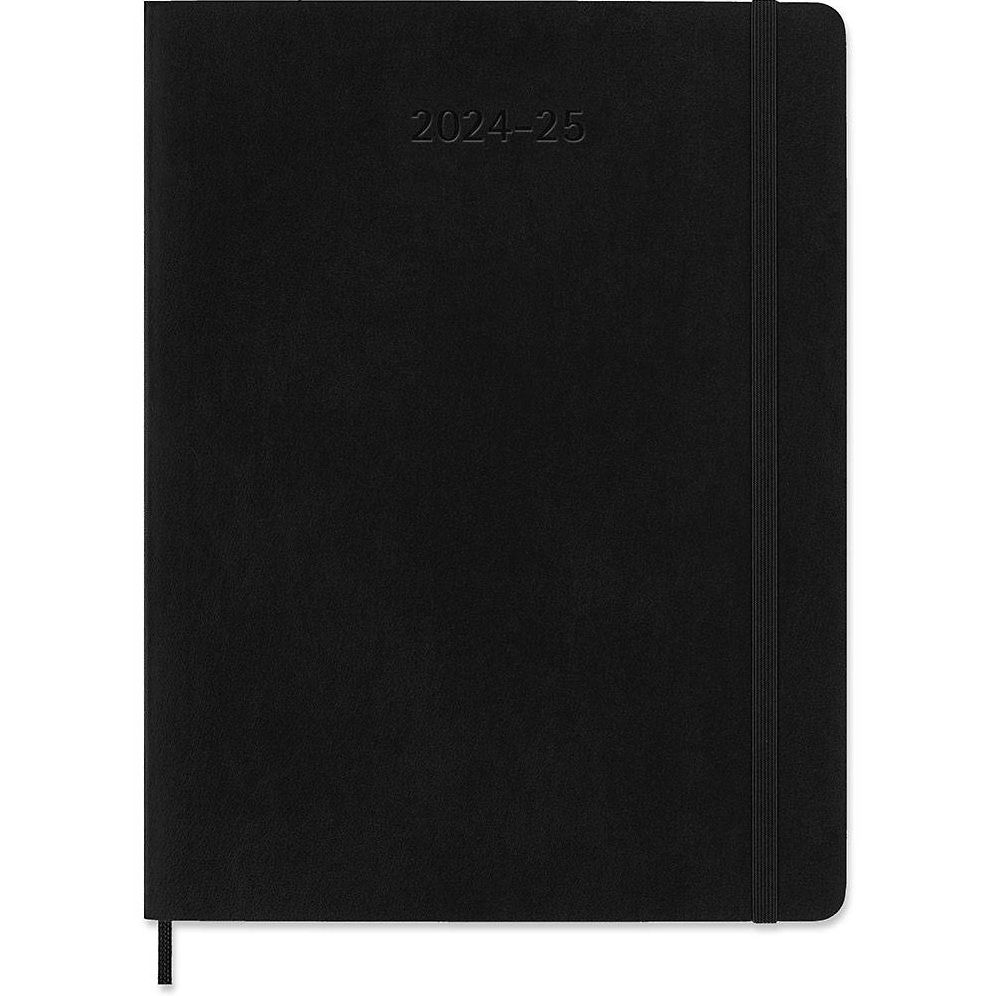 Moleskine Classic 18 Month 2024-2025 Weekly Planner, Soft Cover, XL (7.5" x 10"), Black, 208 pages