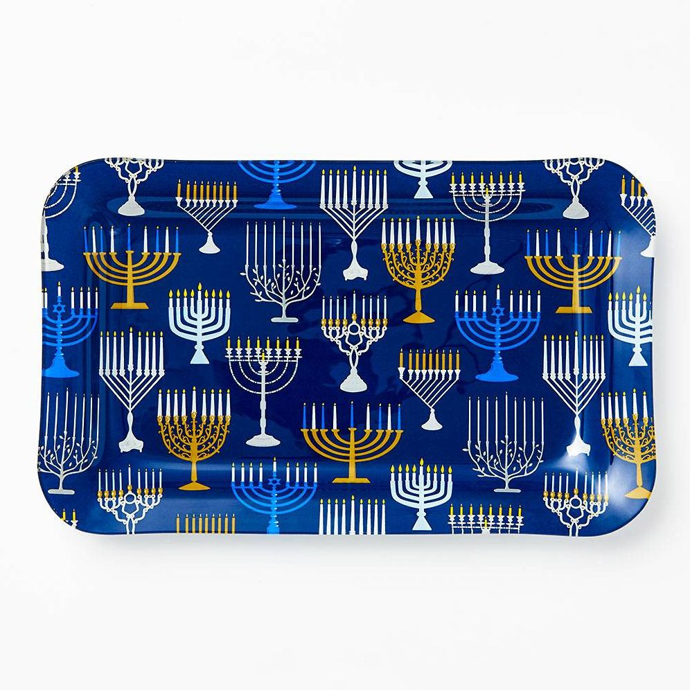 Glass Menorah Drip Tray