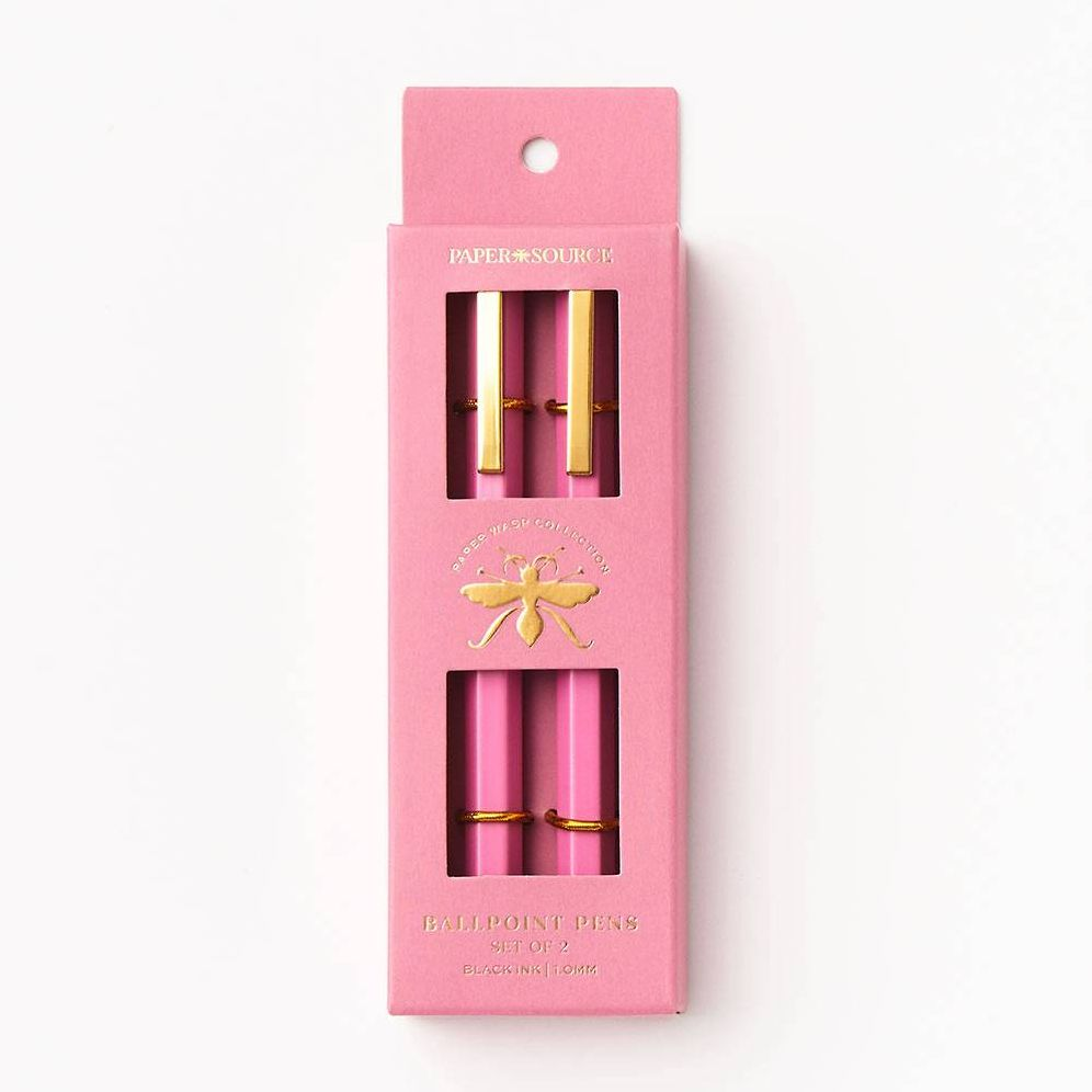 Paper Wasp Pink Ballpoint Pen S/2 - Limited Edition