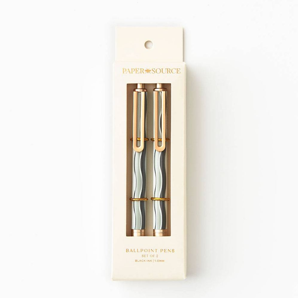 PS Collection Gray Wavy Ballpoint Pen S/2