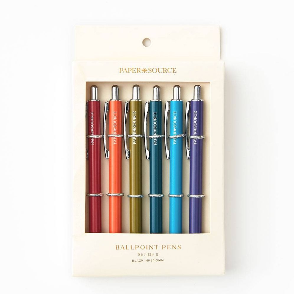 PS Collection Matte Jewel Rounded Ballpoint Pen S/6