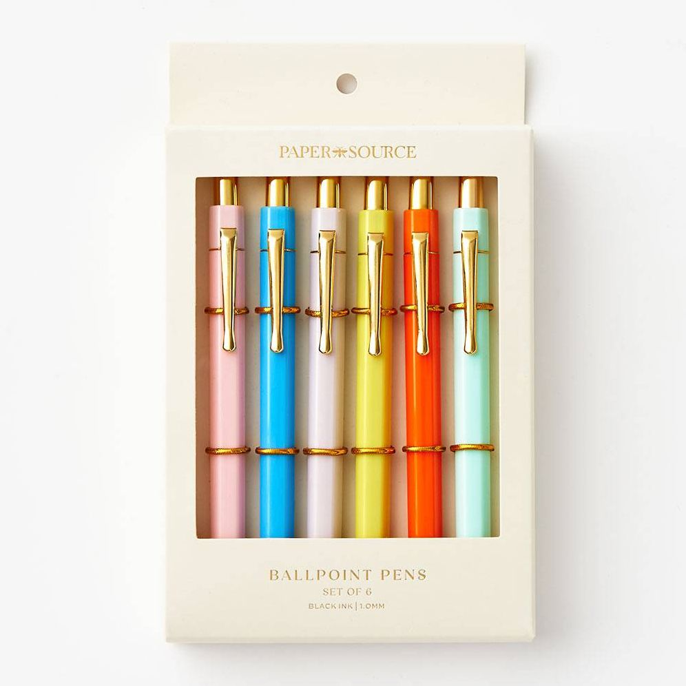 PS Collection Sherbert Hexagon Ballpoint Gel Pen S/6