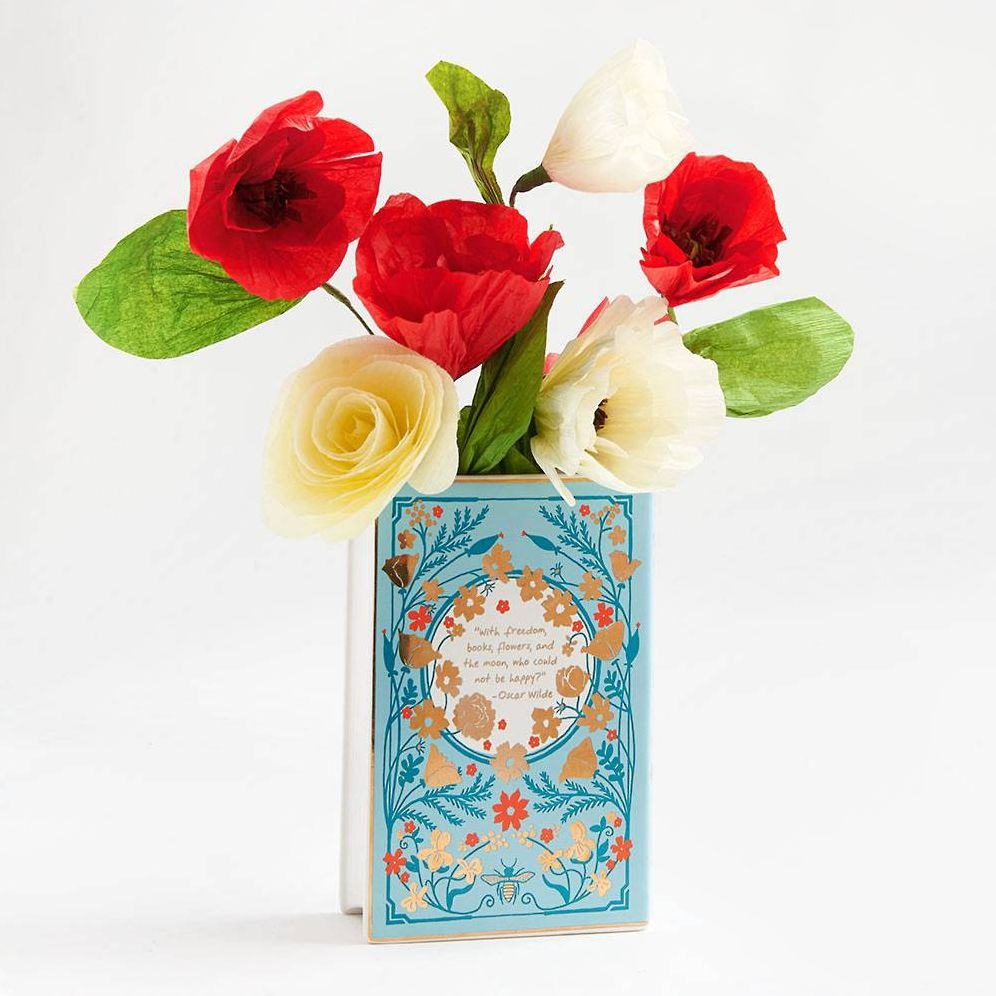 Bibliophile Ceramic Vase: A Compendium of Flowers: A Compendium of Flowers (Flower Vase, Ceramic Vase for Book Lovers, Gift Idea for Book Lovers)