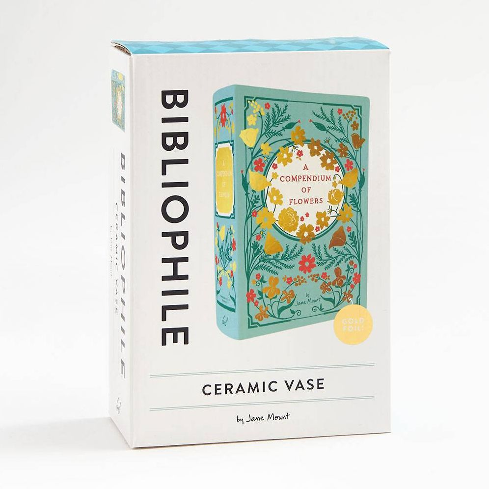 Bibliophile Ceramic Vase: A Compendium of Flowers: A Compendium of Flowers (Flower Vase, Ceramic Vase for Book Lovers, Gift Idea for Book Lovers)