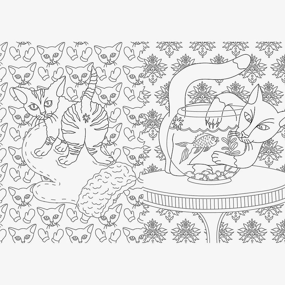 The Cat Butt Coloring and Activity Book: (Adult Coloring Book, Funny Gift for Cat Lovers)