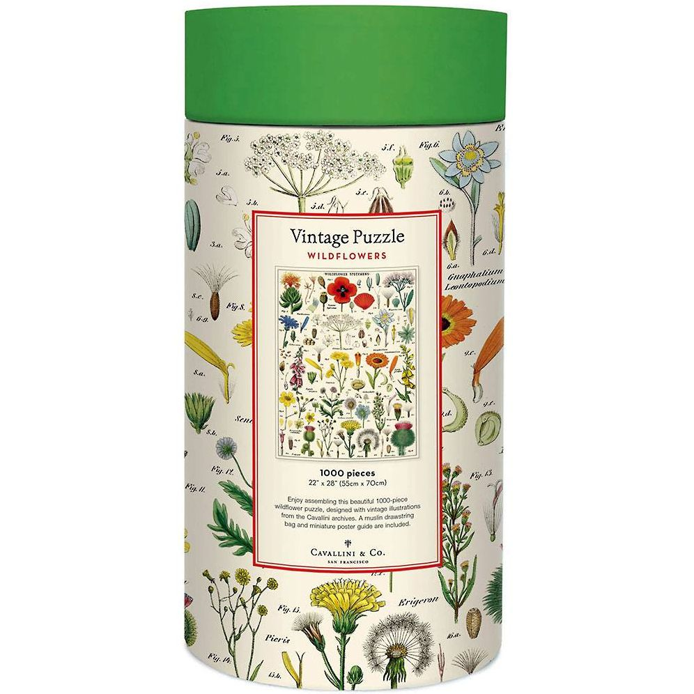 Cavallini & Co - Wildflowers 1,000 Piece Jigsaw Puzzle
