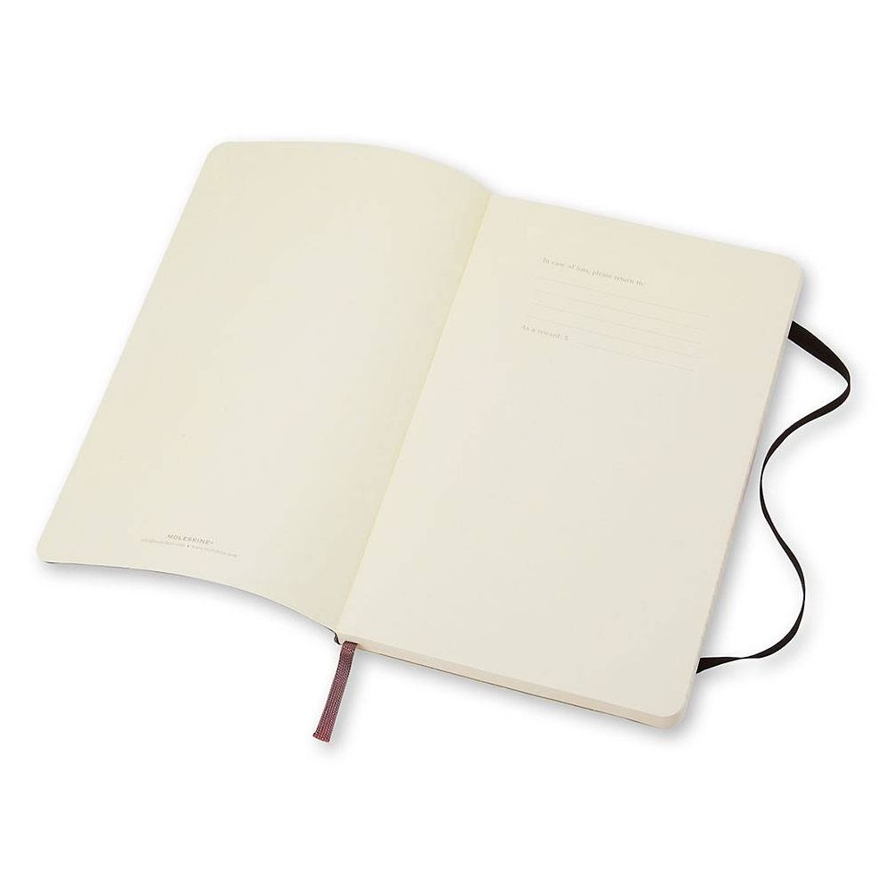 Moleskine Classic Notebook, Large, Ruled, Black, Soft Cover (5 x 8.25)