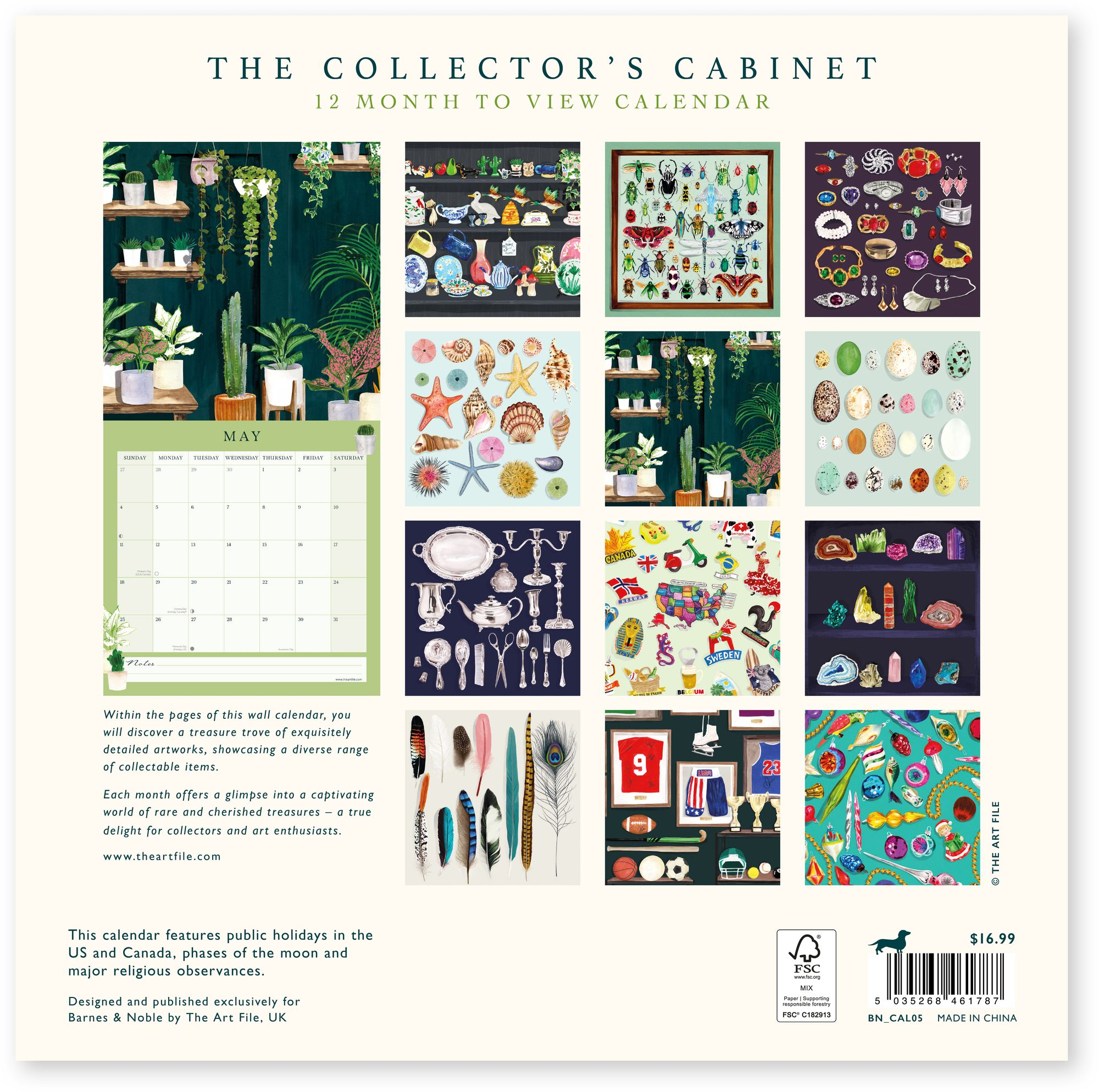 2025 COLLECTOR'S CABINET WALL CALENDAR