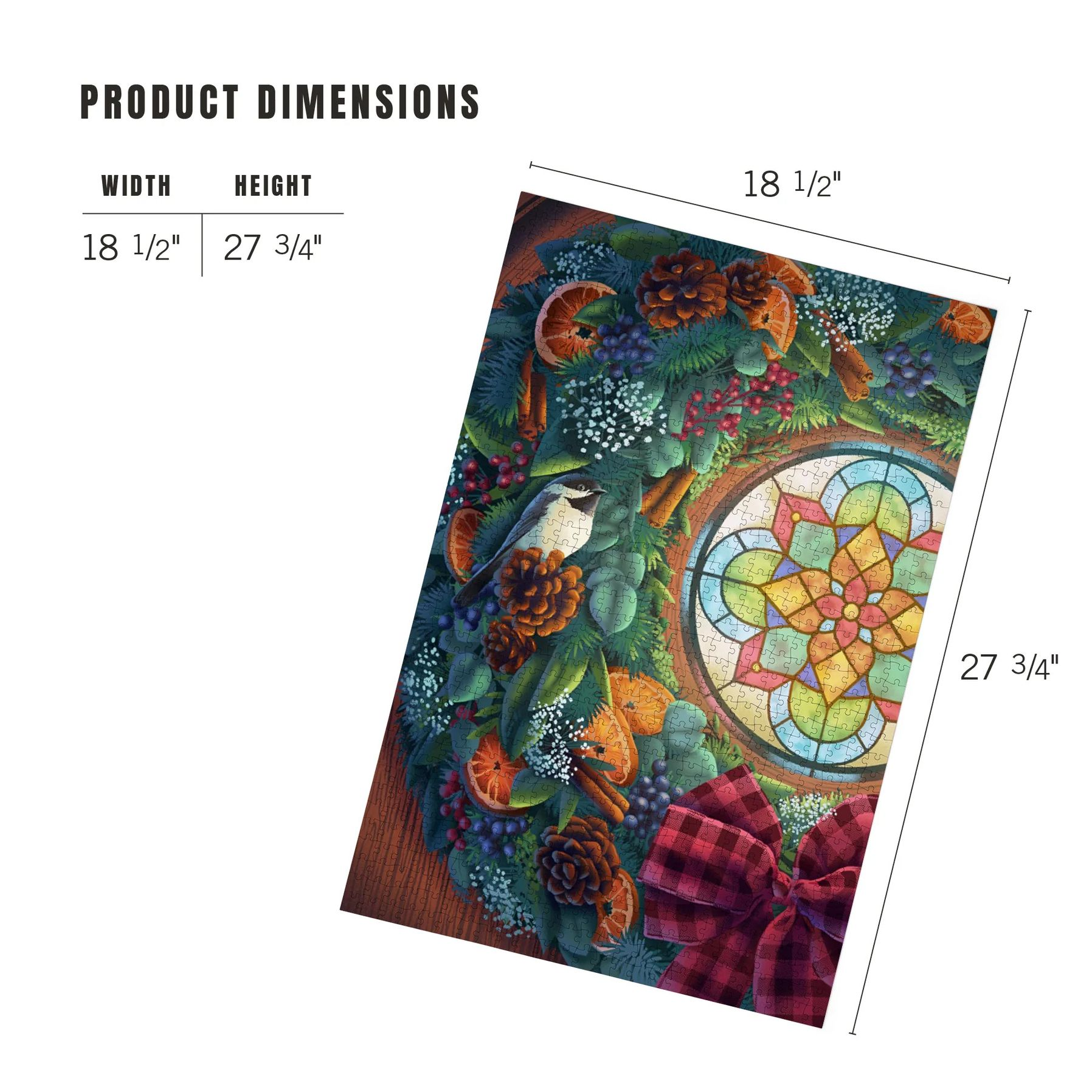 1000 Holiday Wreath Puzzle