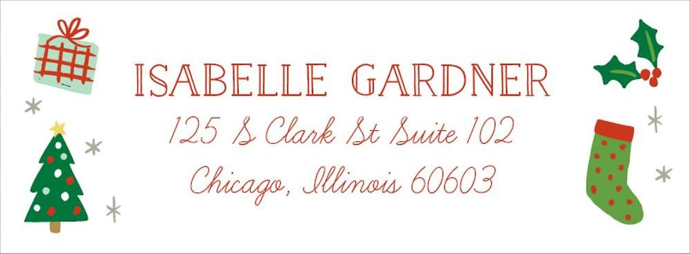 Holiday Icons Return Address Label