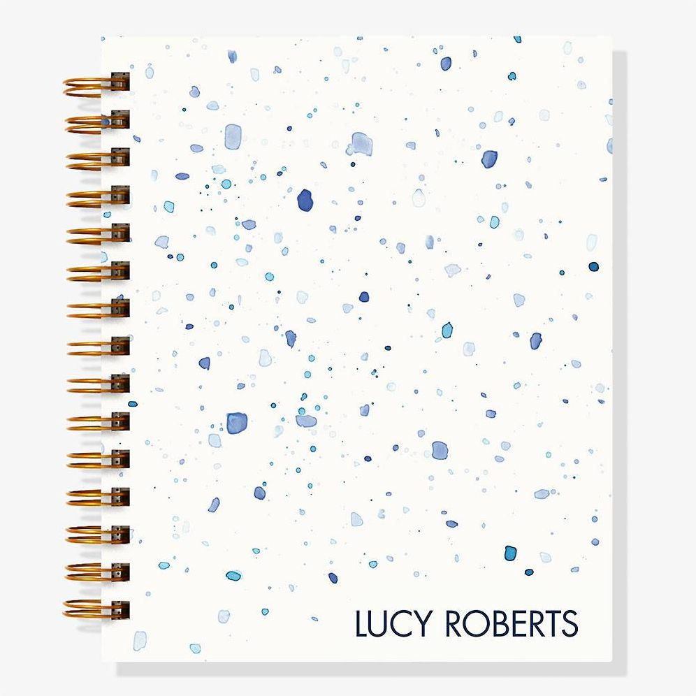 12-Month Watercolor Terrazzo Custom Planner