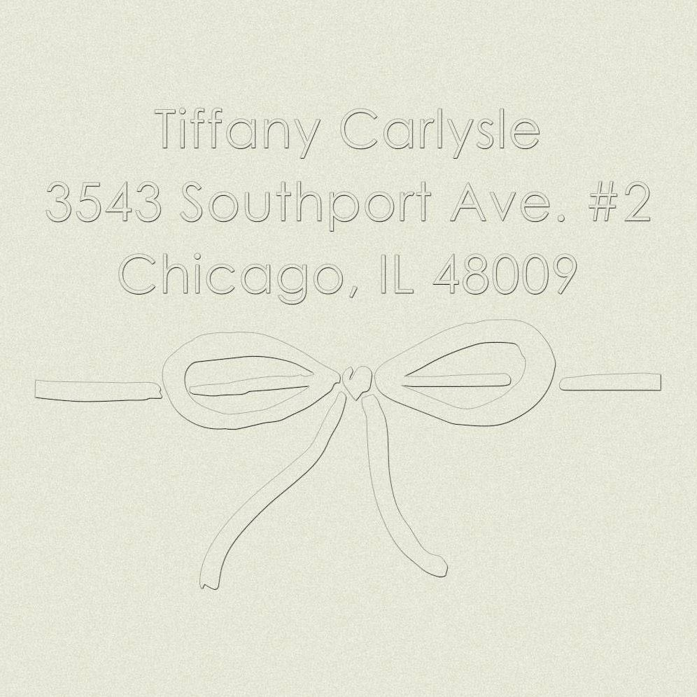 Tied with a Bow Custom Embosser Plate