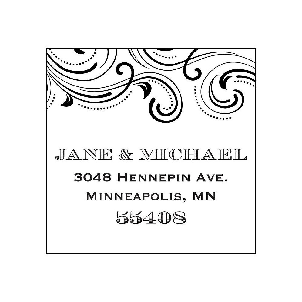 Embossed Swirls Escorial Custom Stamp and Stamp Tool