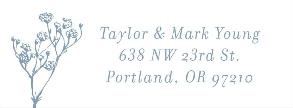 Baby's Breath Return Address Label