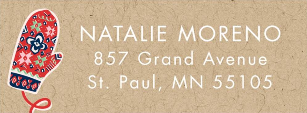 Mittens Return Address Labels