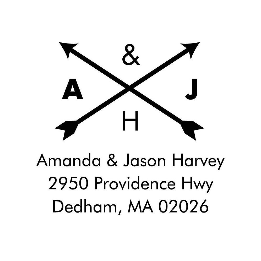 Crossed Arrows Custom Stamp and Stamp Tool