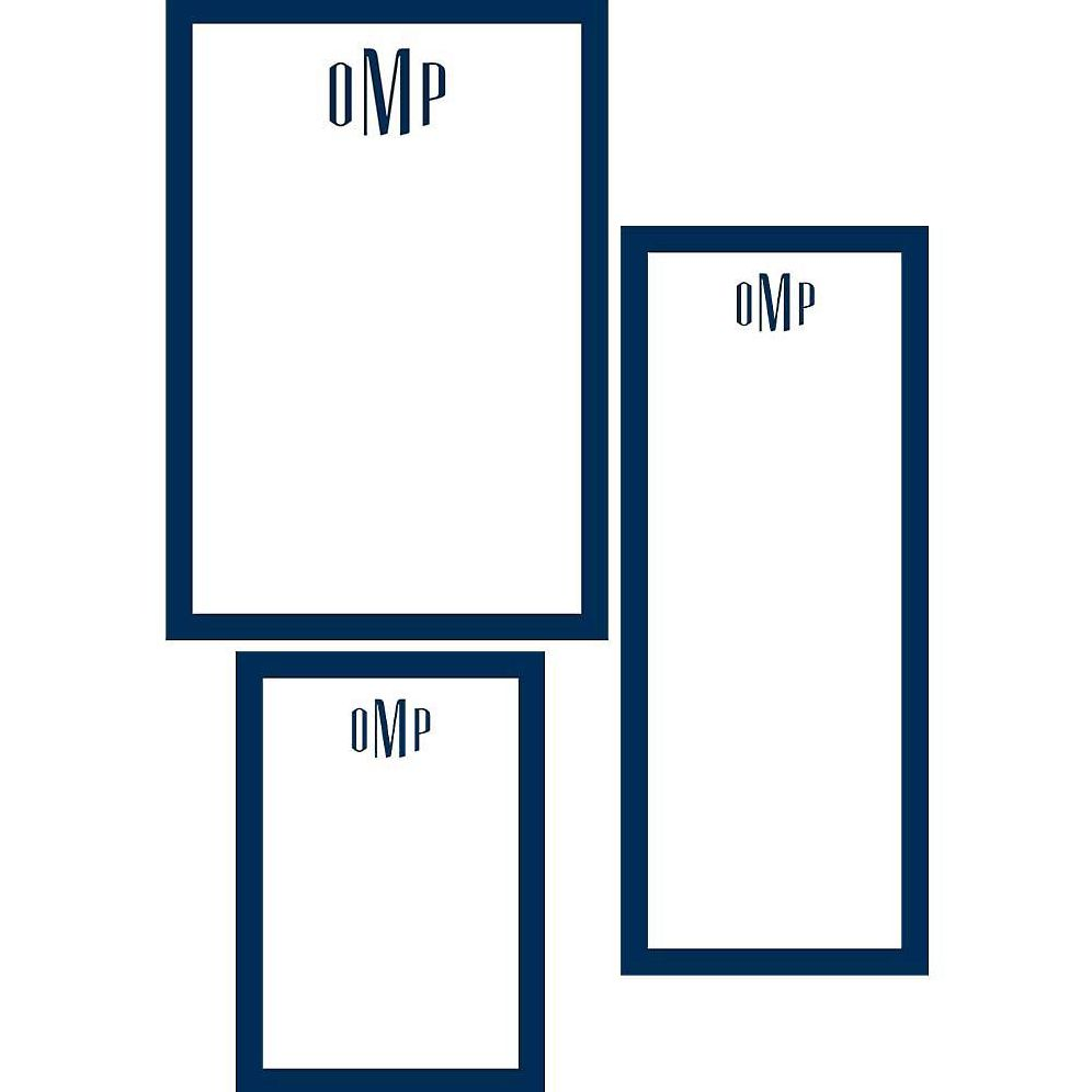 Border Monogram Mixed Personalized Notepads