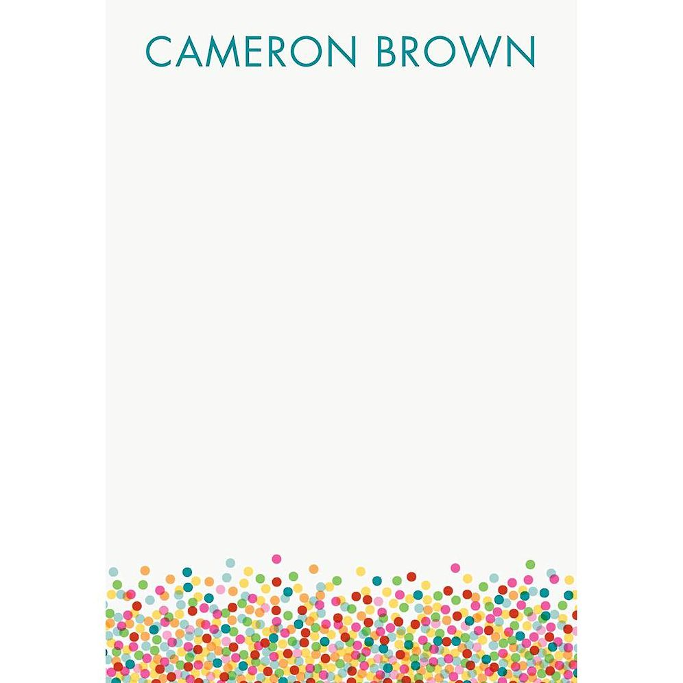 Colorful Confetti Personalized Notepads