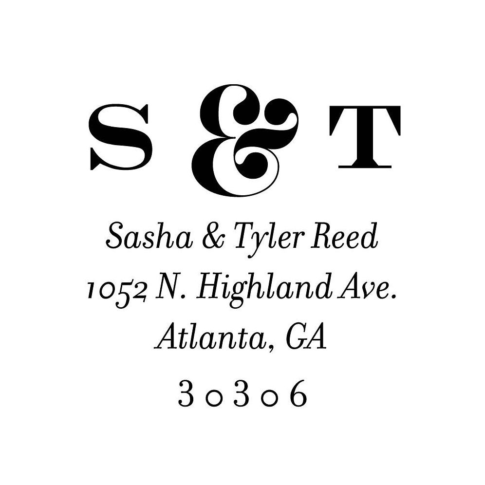 Ampersand Initials Custom Stamp and Stamp Tool
