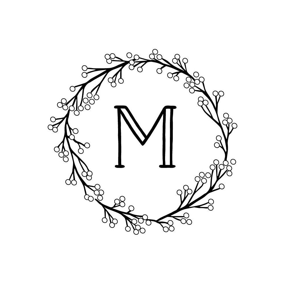 Delicate Wreath Custom Stamp and Stamp Tool