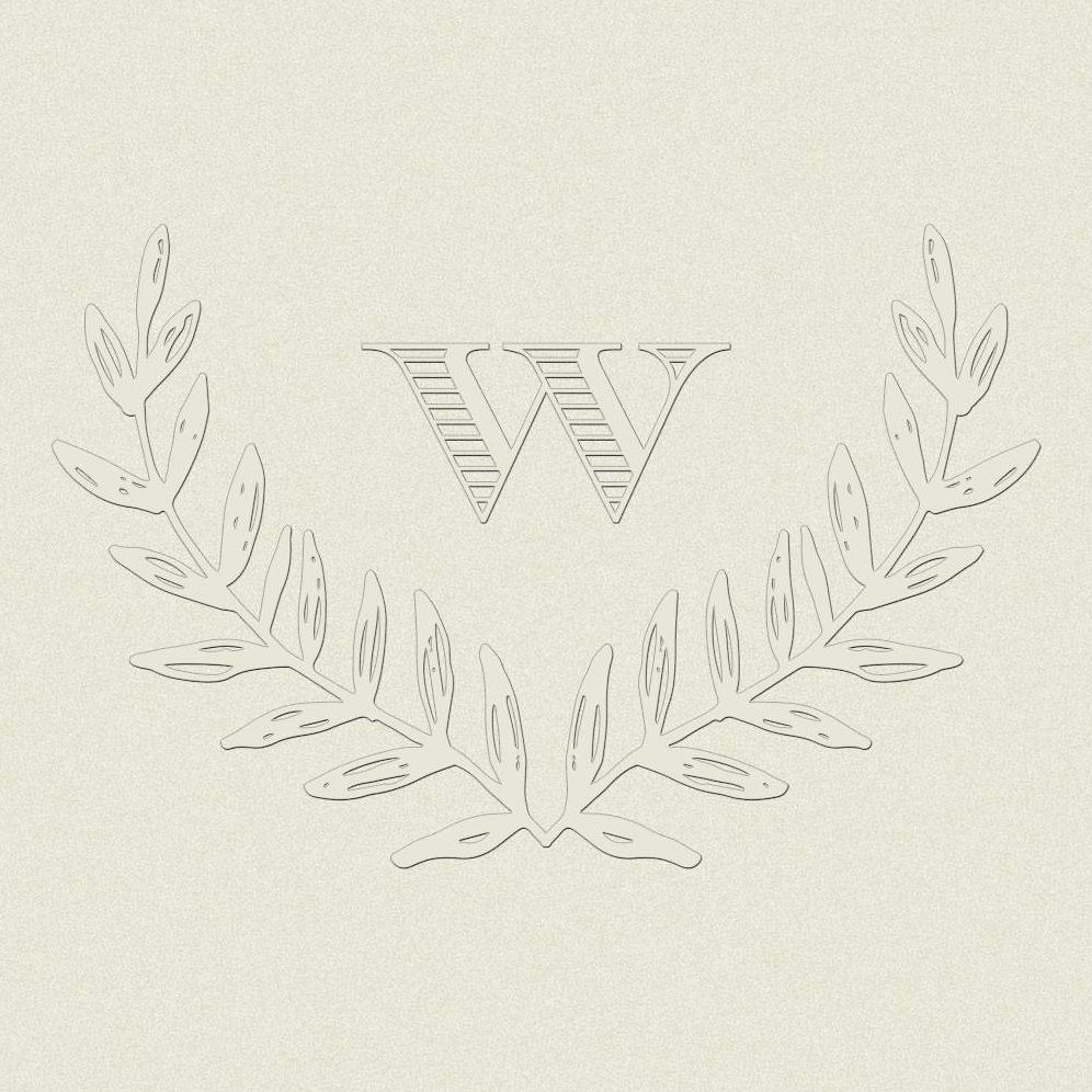 Monogram Laurel Custom Embosser Plate