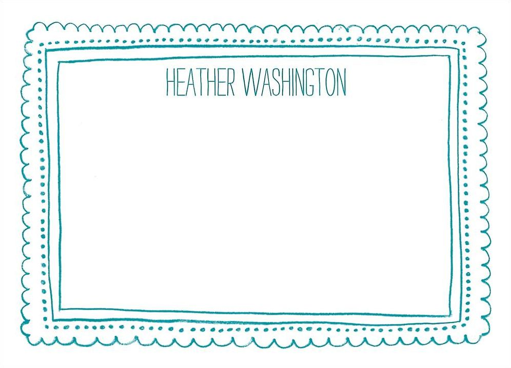 Reverse Chalkboard Frame A6 Stationery