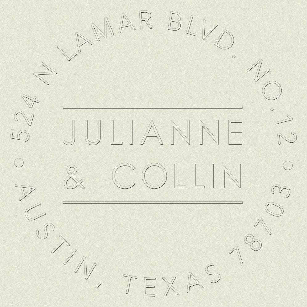 Framed Ampersand Custom Embosser Plate