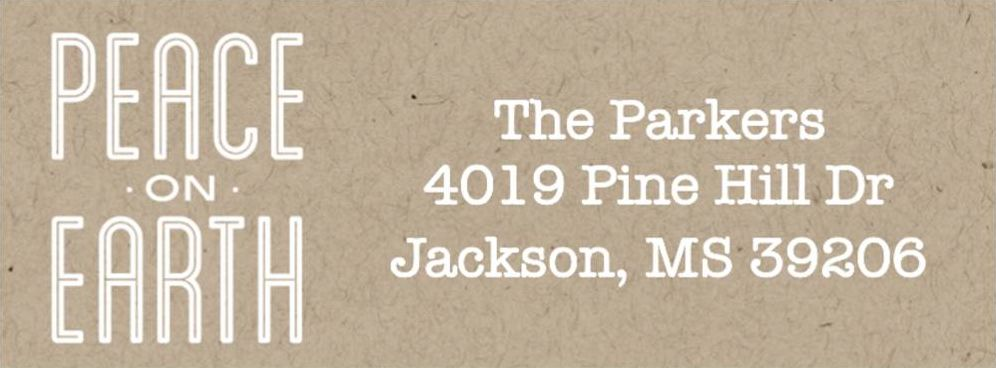 Peace On Earth Holiday Return Address Label
