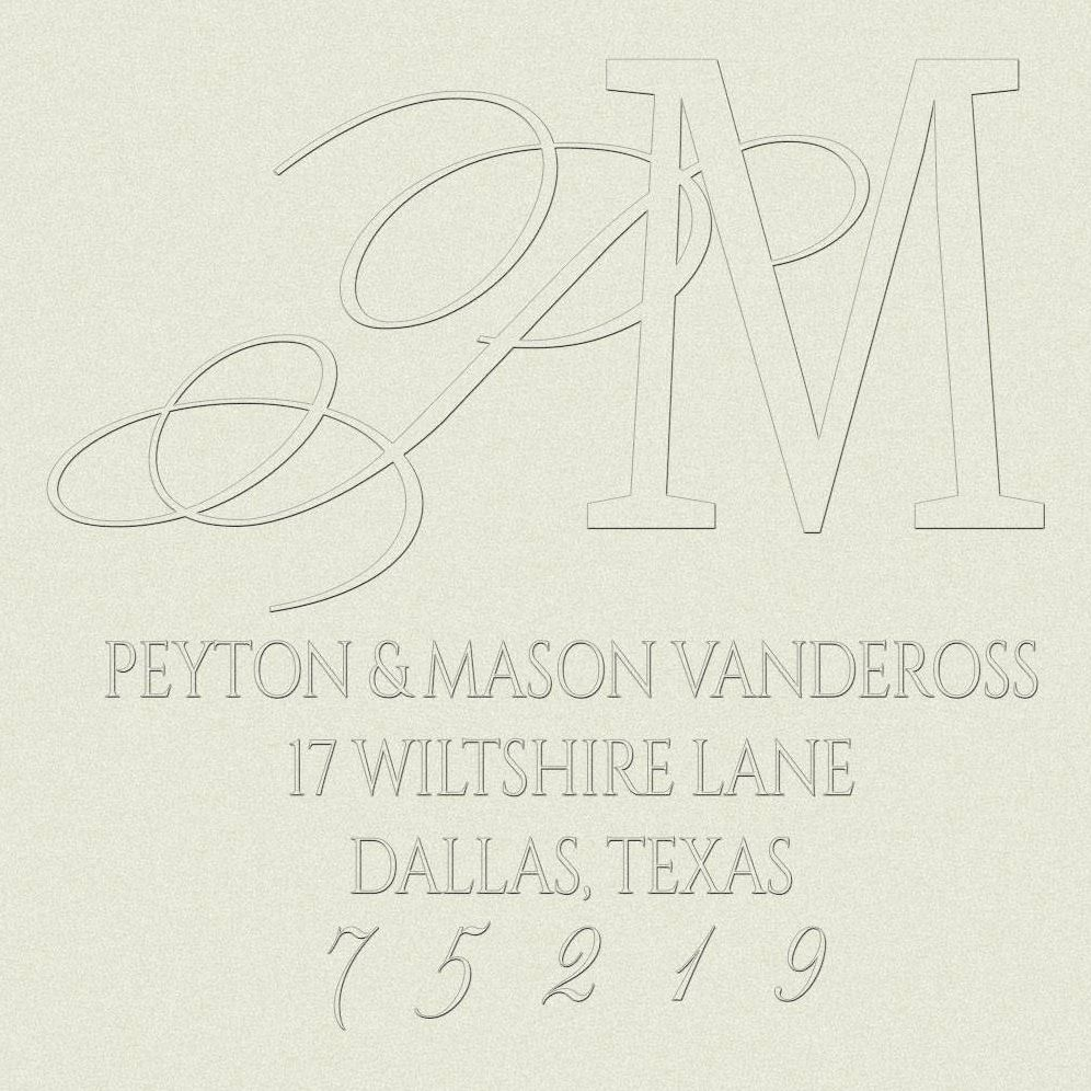 Return Address Embosser - Serif Script Pair Address