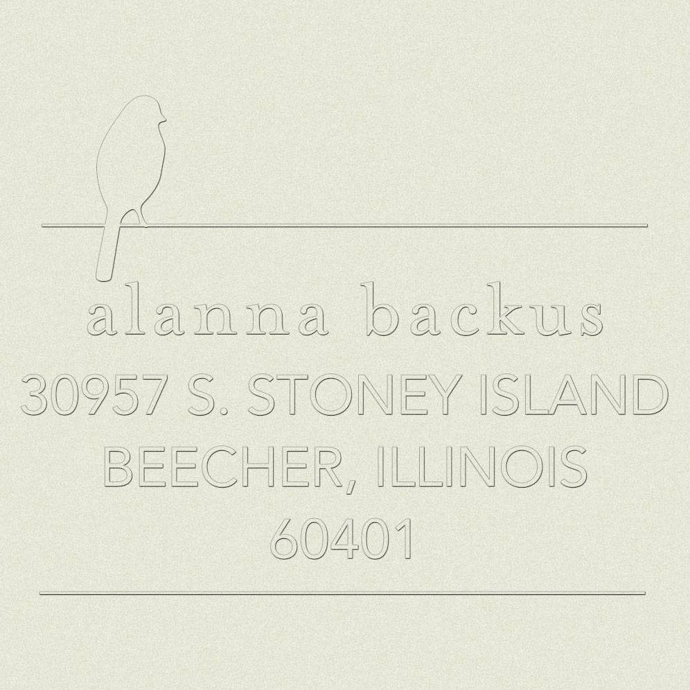 Bird on a Wire Custom Embosser Plate