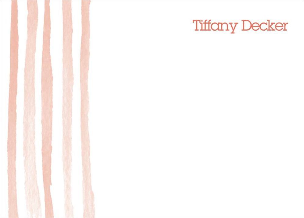 Watercolor Vertical Stripes A6 Stationery